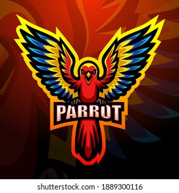 Parrot mascot esport logo design