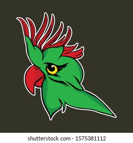 parrot mascot logo design vector