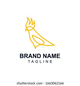 Design-Vorlage für Parrot-Monoline-Logo