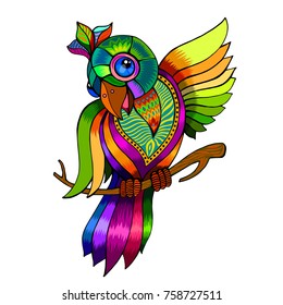 A parrot on a branch