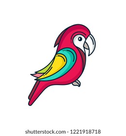 Parrot on white background