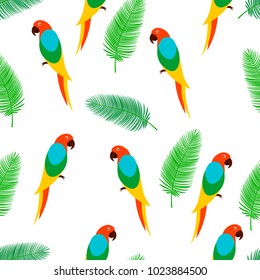 Parrot on a white background. vector illustration.