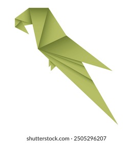 Parrot origami. Abstract parrot origami logo design. Animal origami. Paper origami. Vector illustration