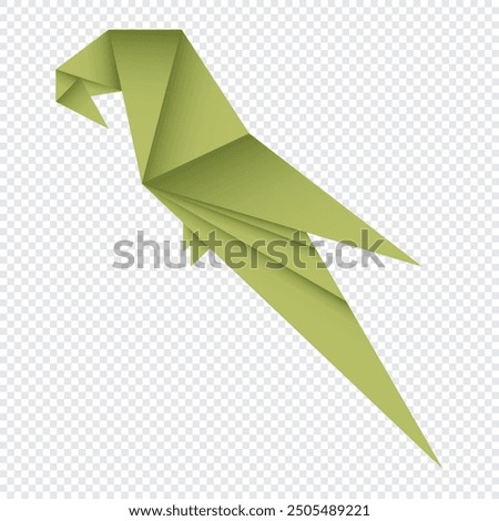 Parrot origami. Abstract parrot origami logo design. Animal origami. Paper origami. Vector illustration