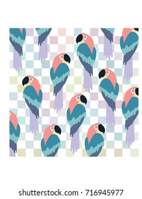 parrot pattern pastel background design