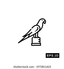 Parrot Pet Animal Icon Vector. Pet Animal Icon or Logo Symbol vector