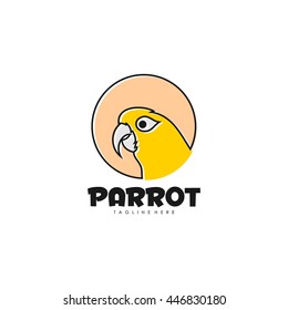 Parrot pet logo template
