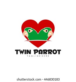 Parrot pet logo template