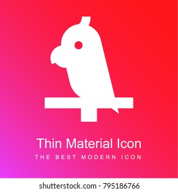Parrot red and pink gradient material white icon minimal design