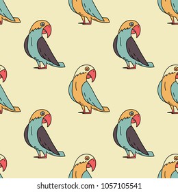 Parrot seamless pattern. Original design for print or digital media.