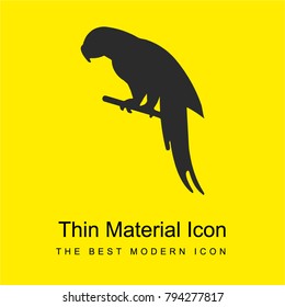 Parrot shape bright yellow material minimal icon or logo design