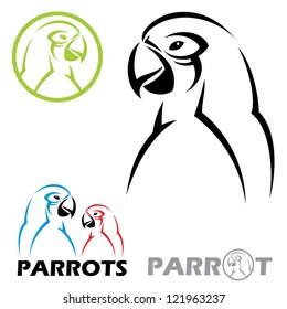 Parrot signs - vector illustration