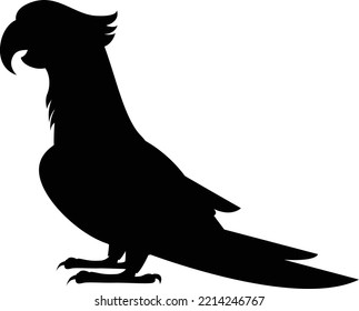 Parrot sihouette vector art and illustration