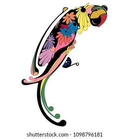 parrot silhouette logo design