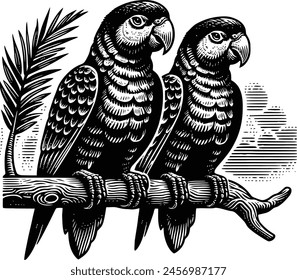 parrot silhouette royalty-free vector design