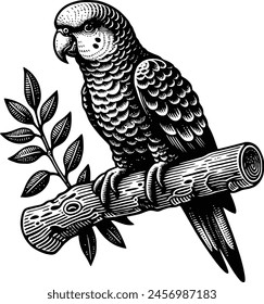 parrot silhouette royalty-free vector design