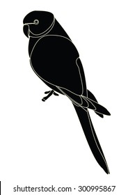 Parrot silhouette vector