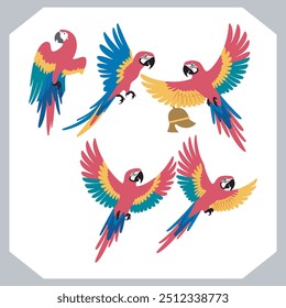 Parrot silhouette vector art illustration, bird parrot logo tropical bird logo icon