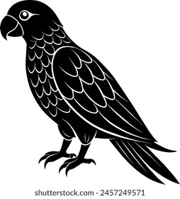 Parrot silhouette vector illustration style.