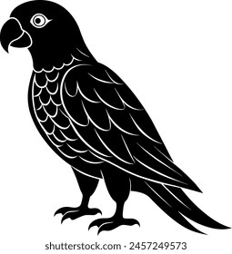 Parrot silhouette vector illustration style.
