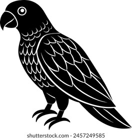 Parrot silhouette vector illustration style.
