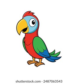 Parrot Silhouette Vector with White background