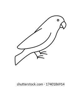 Parrot simple line vector icon