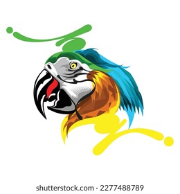 parrot style designed to look elegant Has a modern strong style.art vector illustration design