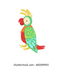 Parrot Stylized Childish Drawing