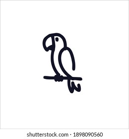 Logotipo de símbolo de loro. Ilustración vectorial.