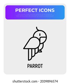 Parrot thin line icon. Modern vector illustration for logo.
