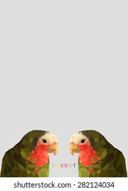 parrot triangles  low poly vector