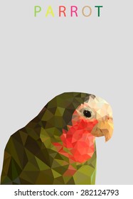 parrot triangles low poly vector