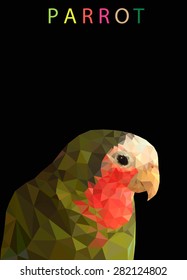 parrot triangles low poly vector