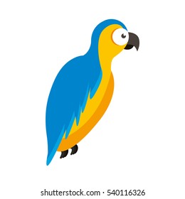 parrot tropical bird icon vector illustration design