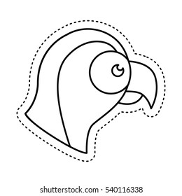 parrot tropical bird icon vector illustration design