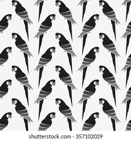 Parrot vector art background design for fabric and decor. Seamless pattern