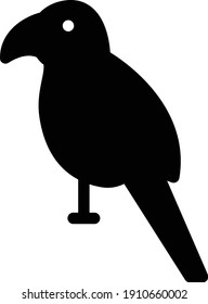 parrot vector glyph flat icon