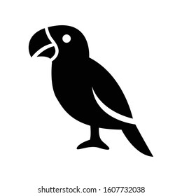 Parrot vector icon in black color