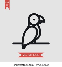 Parrot vector icon illustration symbol