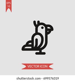 Parrot vector icon illustration symbol