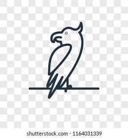 Parrot vector icon isolated on transparent background, Parrot logo concept