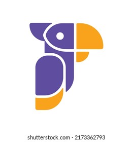 Parrot vector icon tropical birds. Pet animal sign. Graph symbol for pet and veterinary web site and apps design, logo, app, UI