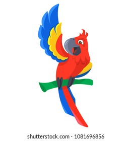 Parrot vector illustration for children