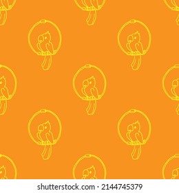 Parrot vector illustration seamless pattern