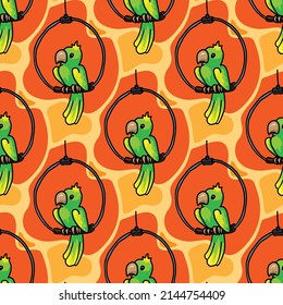 Parrot vector illustration seamless pattern