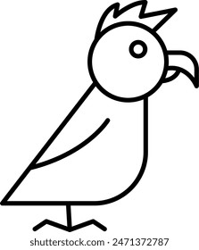 Parrot Vector Line Icon Design