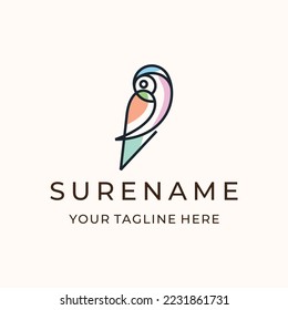 Parrot vector logo design inspiration