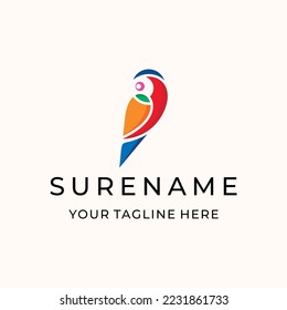 Parrot vector logo design inspiration