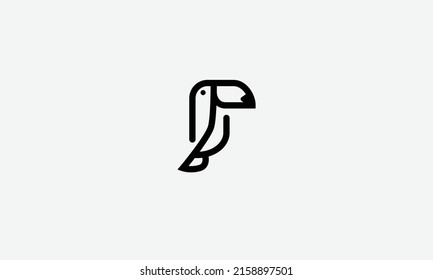 Parrot vector logo design template